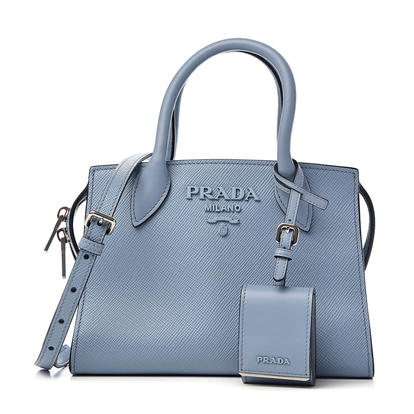 Saffiano Cuir Calfskin Mini Monochrome Top Handle Tote Astrale
