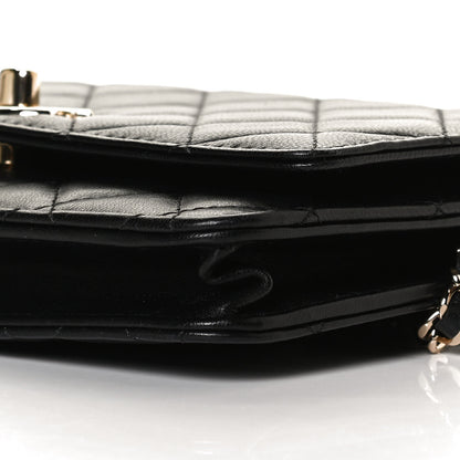 Chanel Lambskin Quilted Trendy CC Wallet On Chain WOC Black 11 of 12