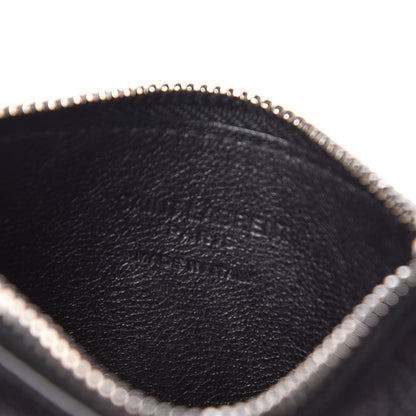 Saint Laurent Grained Calfskin 5 Fragments Zip Pouch Card Holder Black 6 of 7