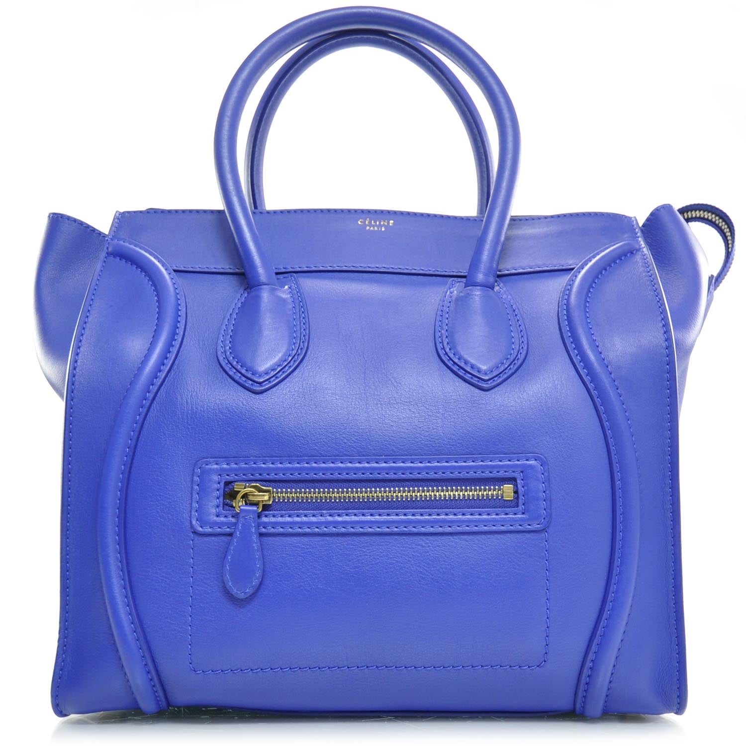 Celine Smooth Calfskin Mini Luggage Bag Royal Cobalt 1 of 9