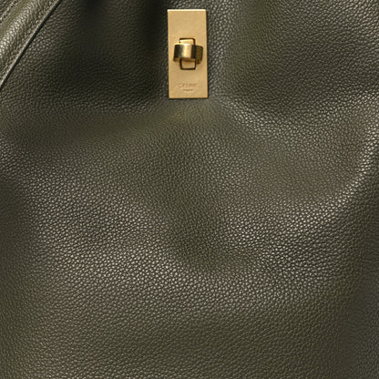 Celine Supple Grained Calfskin Bucket 16 Bag Dark Olive 8 of 11