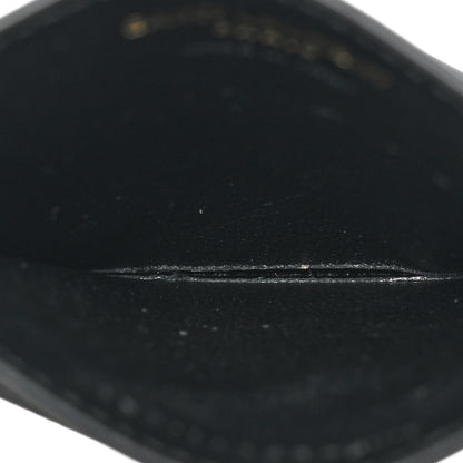 Saint Laurent Grain De Poudre Matelasse Chevron Monogram Credit Card Case Black 5 of 9