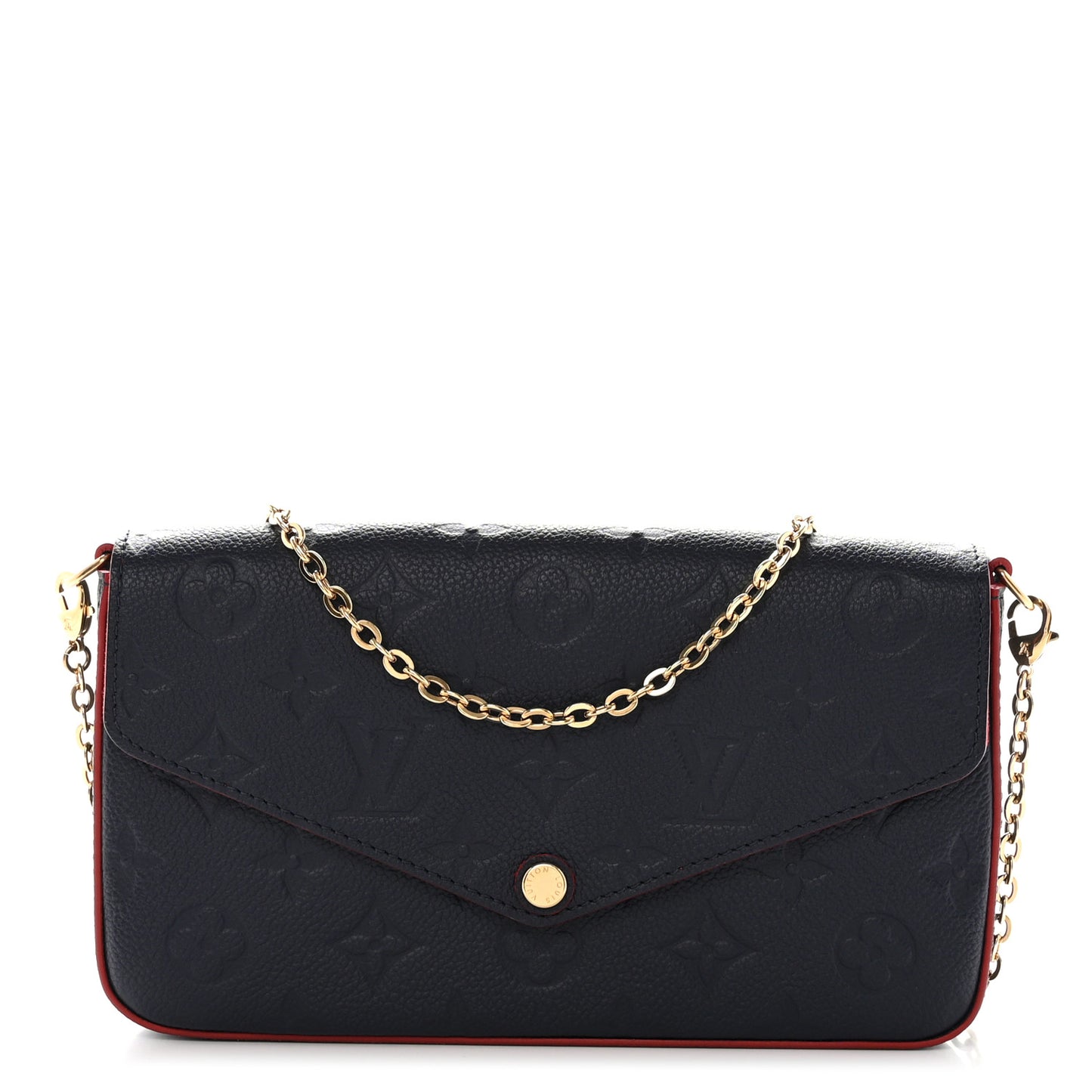 Empreinte Pochette Felicie Chain Wallet Marine Rouge