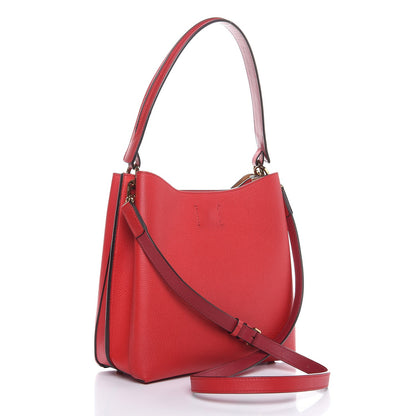 MCM Grained Calfskin Medium Milla Hobo Ruby Red 4 of 24
