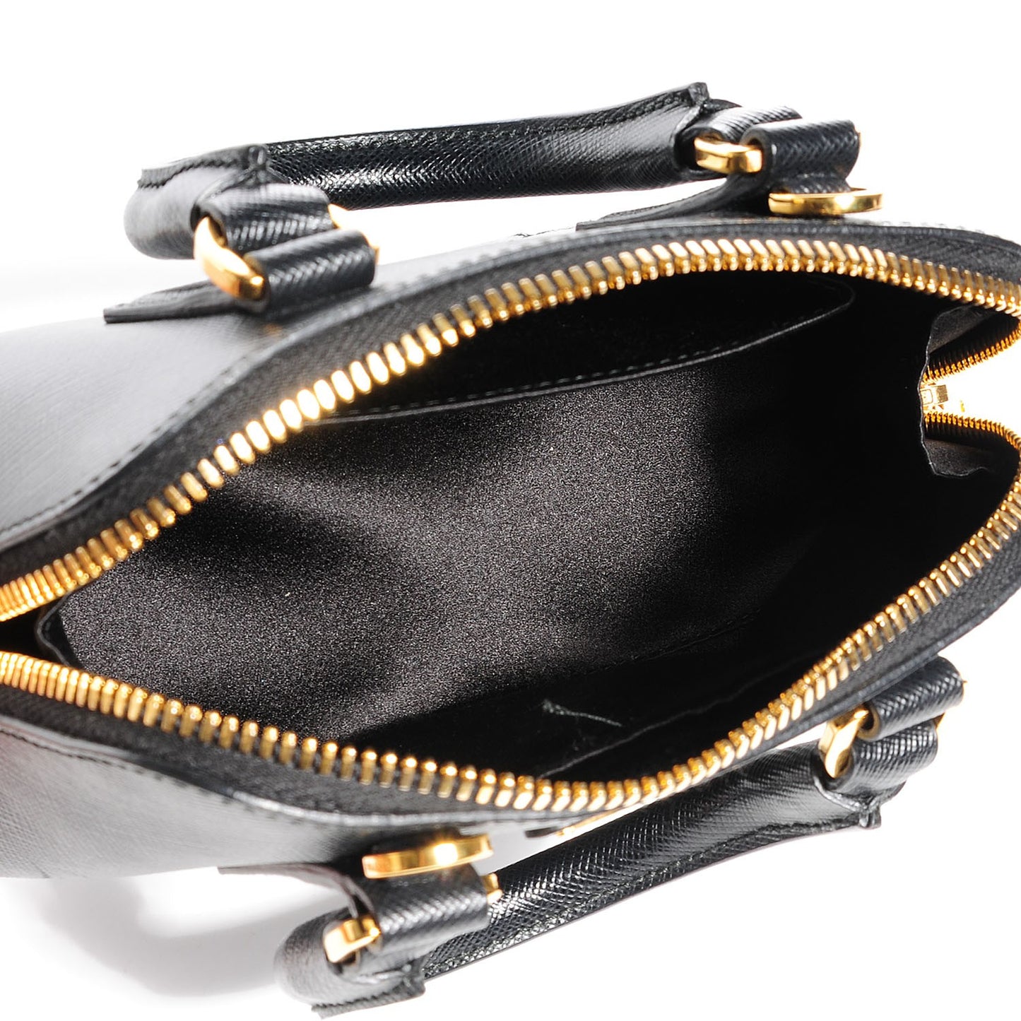 Saffiano Lux Mini Promenade Crossbody Black