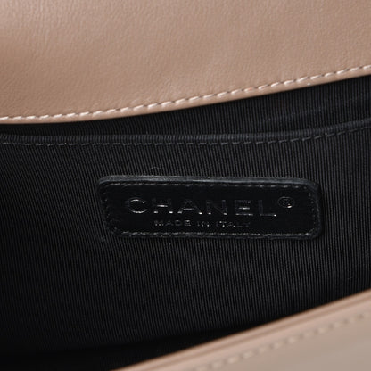 Chanel Patent Quilted Medium Plexiglass Boy Flap Beige 6 of 9