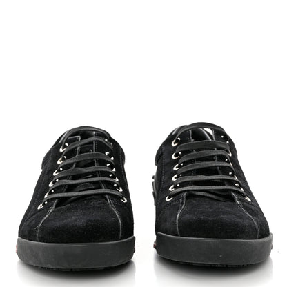 Gucci Softy Tek Suede Womens Low Top Sneakers 39.5 Black 2 of 7