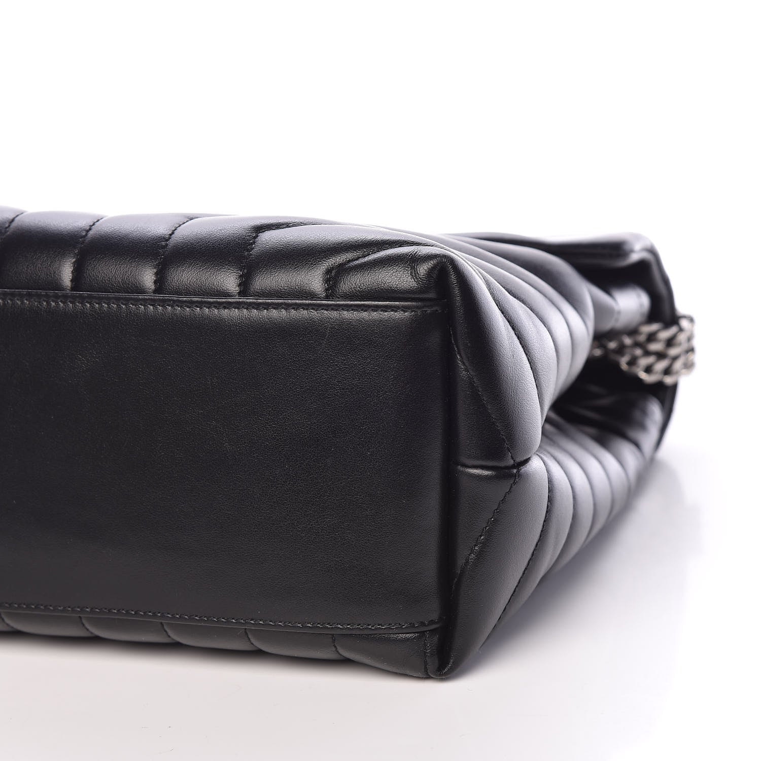 Saint Laurent Calfskin Y Quilted Monogram Medium Loulou Chain Satchel Black 7 of 10