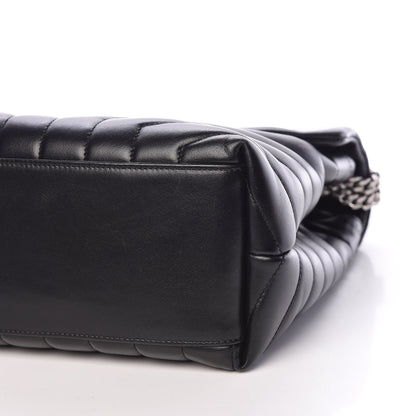 Saint Laurent Calfskin Y Quilted Monogram Medium Loulou Chain Satchel Black 7 of 10