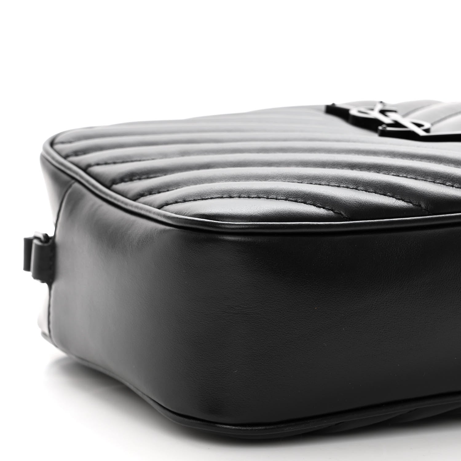 Saint Laurent Calfskin Matelasse Monogram Monochrome Lou Camera Bag Black 8 of 9