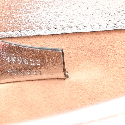 Gucci Metallic Textured Calfskin Crystal Small Dionysus Shoulder Bag Silver 7 of 13