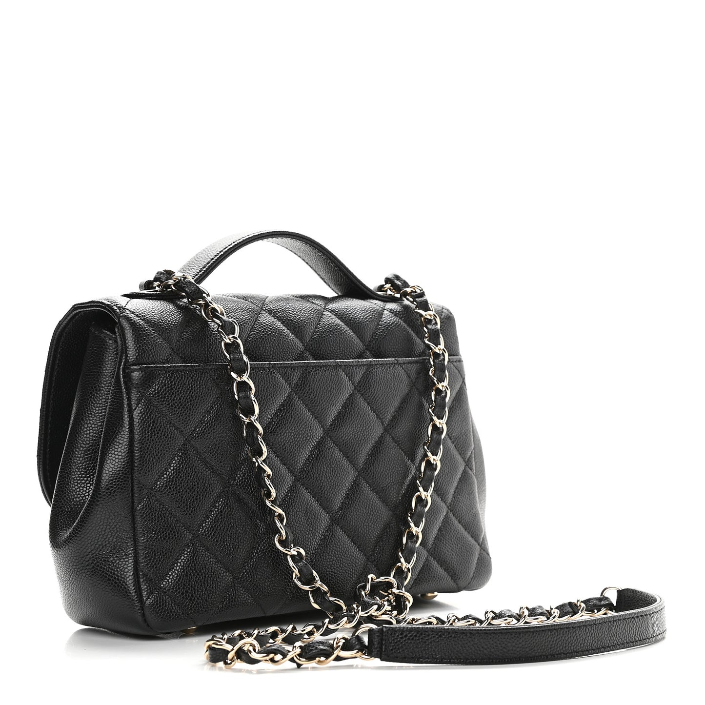 Caviar Quilted Medium Business Affinity Flap Black