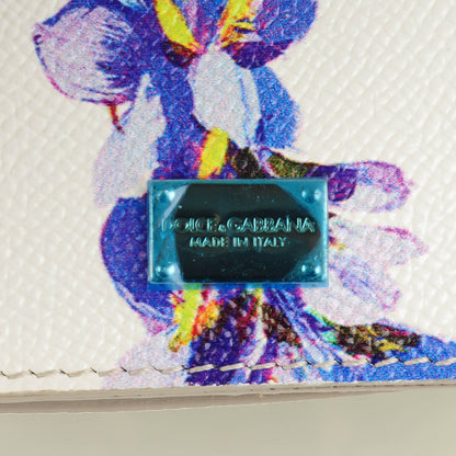 Dolce & Gabbana Dauphine Medium Floral Print Miss Sicily Satchel White 6 of 7