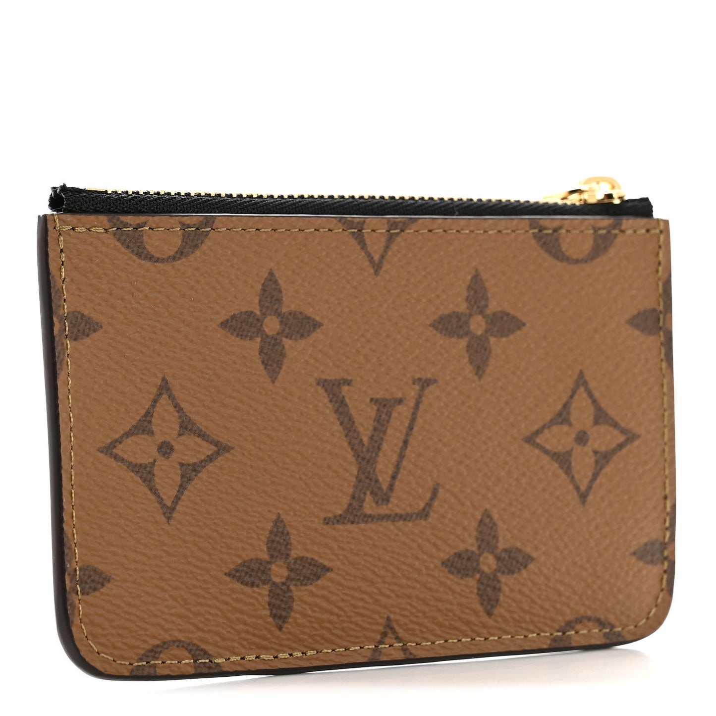 Reverse Monogram Zipped Romy Card Holder