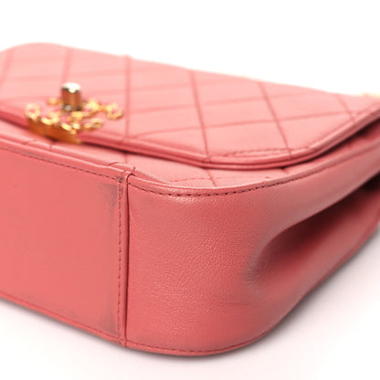 Chanel Lambskin Quilted Chain Infinity Top Handle Flap Pink 10 of 11