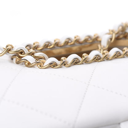 Chanel Lambskin A Real Catch Flap Bag White 12 of 13