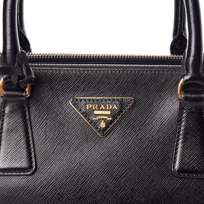 Prada Saffiano Small Galleria Double Zip Tote Black 12 of 20