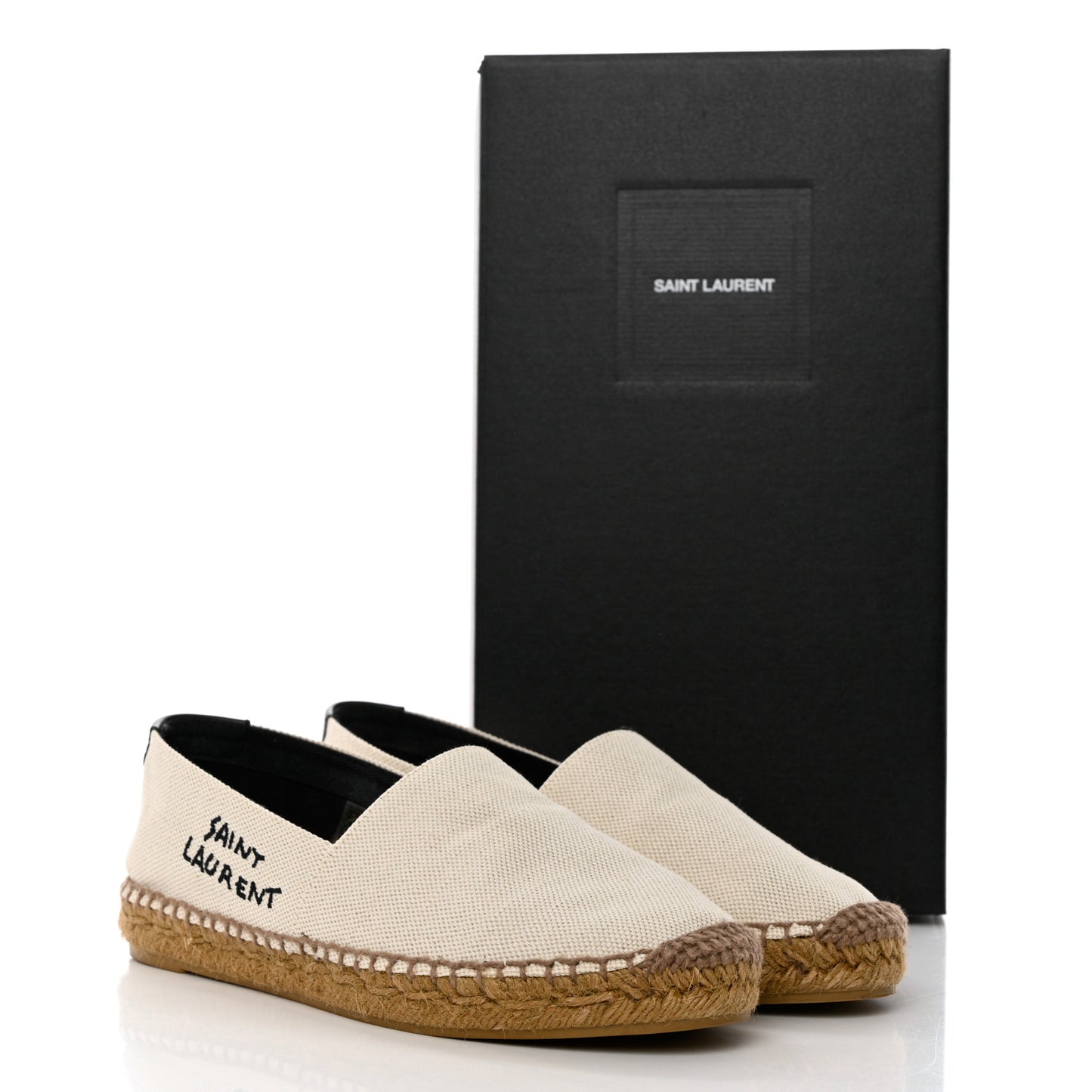 Canvas Nappa Elba Light Logo Embroidered Espadrilles 36 Panna