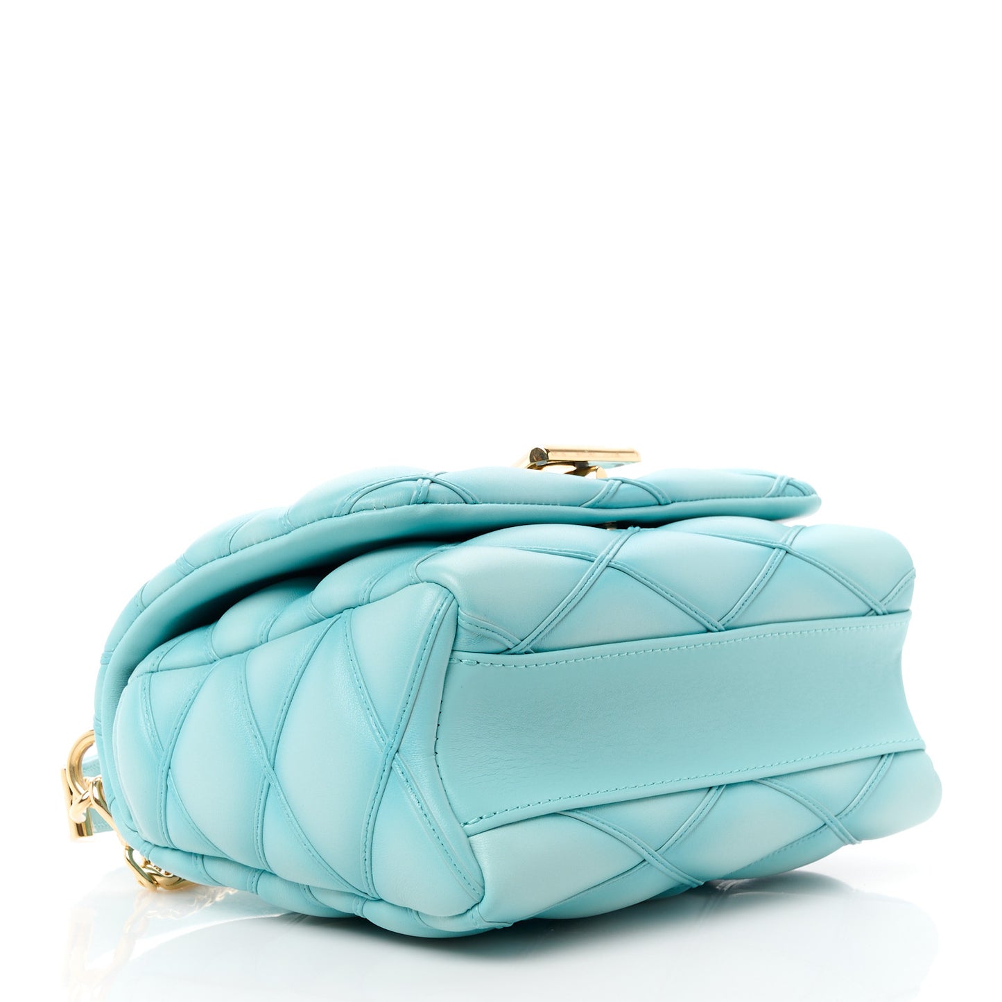 LOUIS VUITTON Lambskin Malletage Top Handle GO-14 MM Lagoon