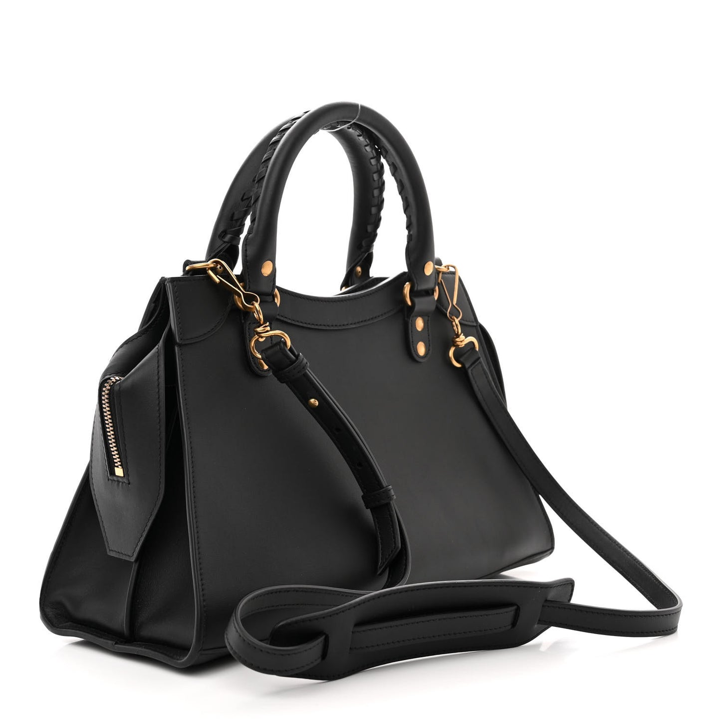 Smooth Calfskin Neo Classic Brass Hardware S City Black