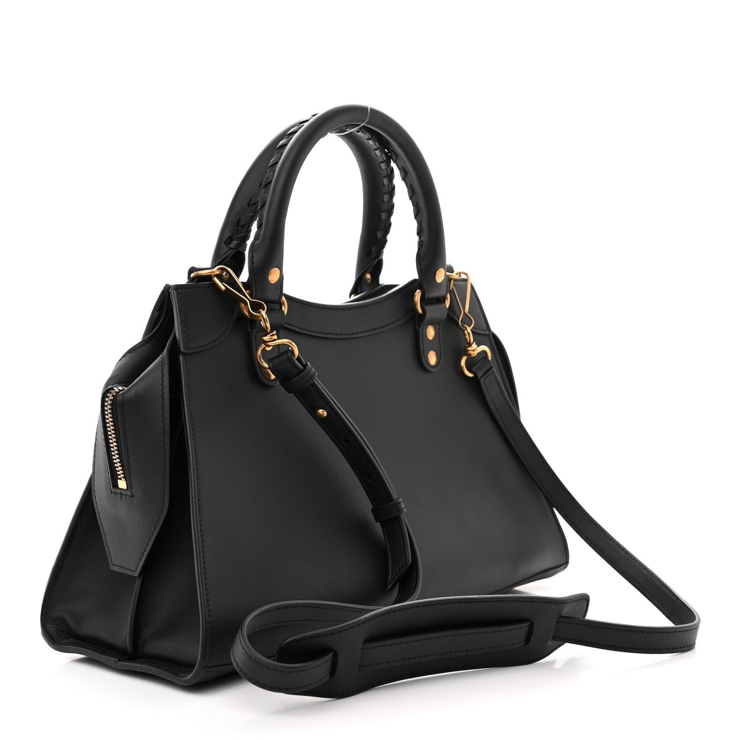 Balenciaga Smooth Calfskin Neo Classic Brass Hardware S City Black 3 of 11