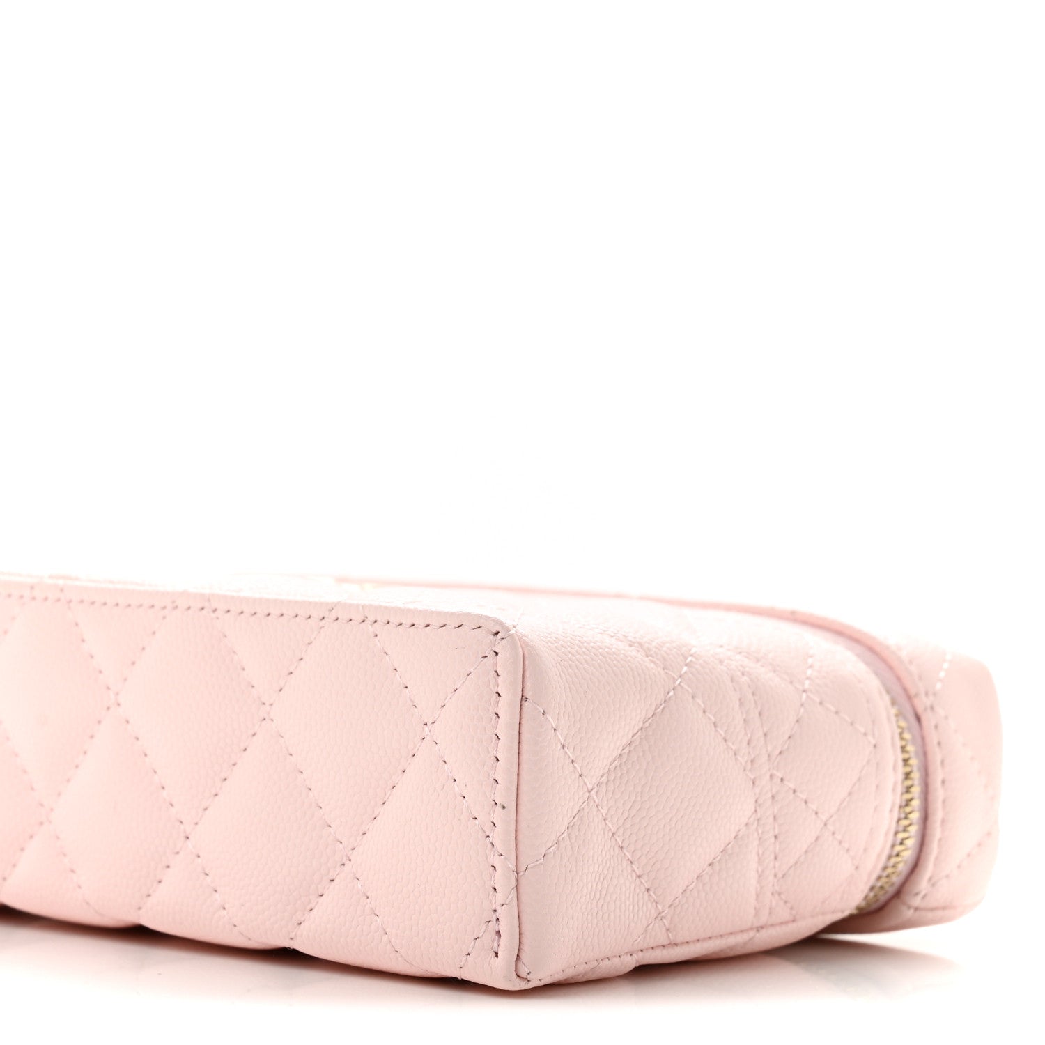 Chanel Caviar Quilted Top Handle Slim Vanity With Chain Light Pink 9 of 10