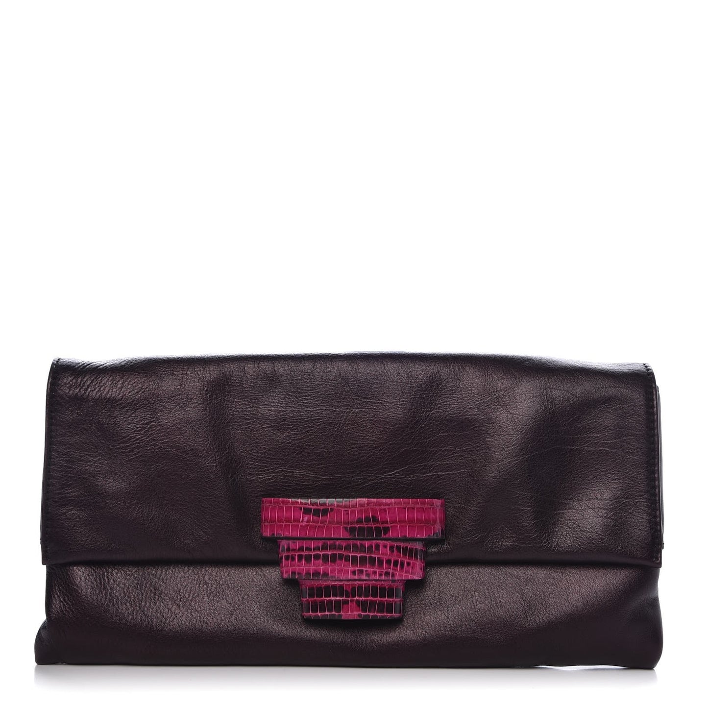 Nappa Python Clutch Purple