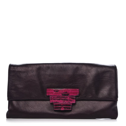 Prada Nappa Python Clutch Purple 1 of 9