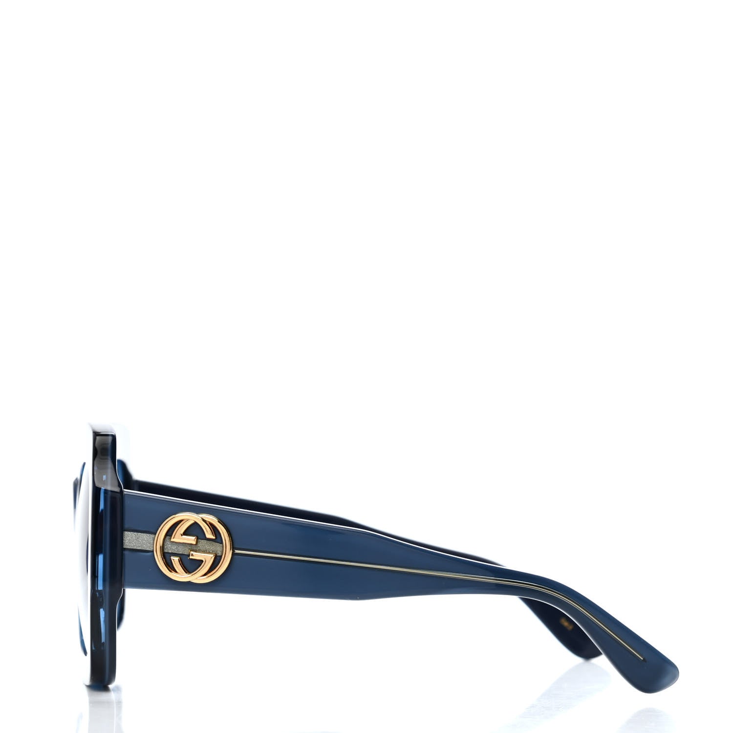 Gucci Acetate Square Web Frame GG0178S Sunglasses Navy 3 of 4