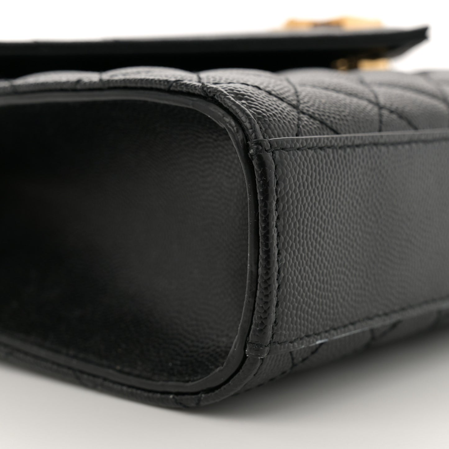 Grain De Poudre Textured Mixed Matelasse Triquilt Medium Monogram Satchel Black