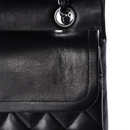 Chanel Lambskin Quilted Medium Double Flap Bag Black 23 of 27