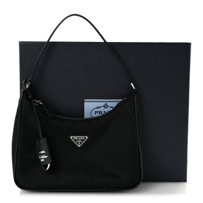 Prada Tessuto Nylon Saffiano Mini Re-Edition 2005 Bag Black 14 of 14