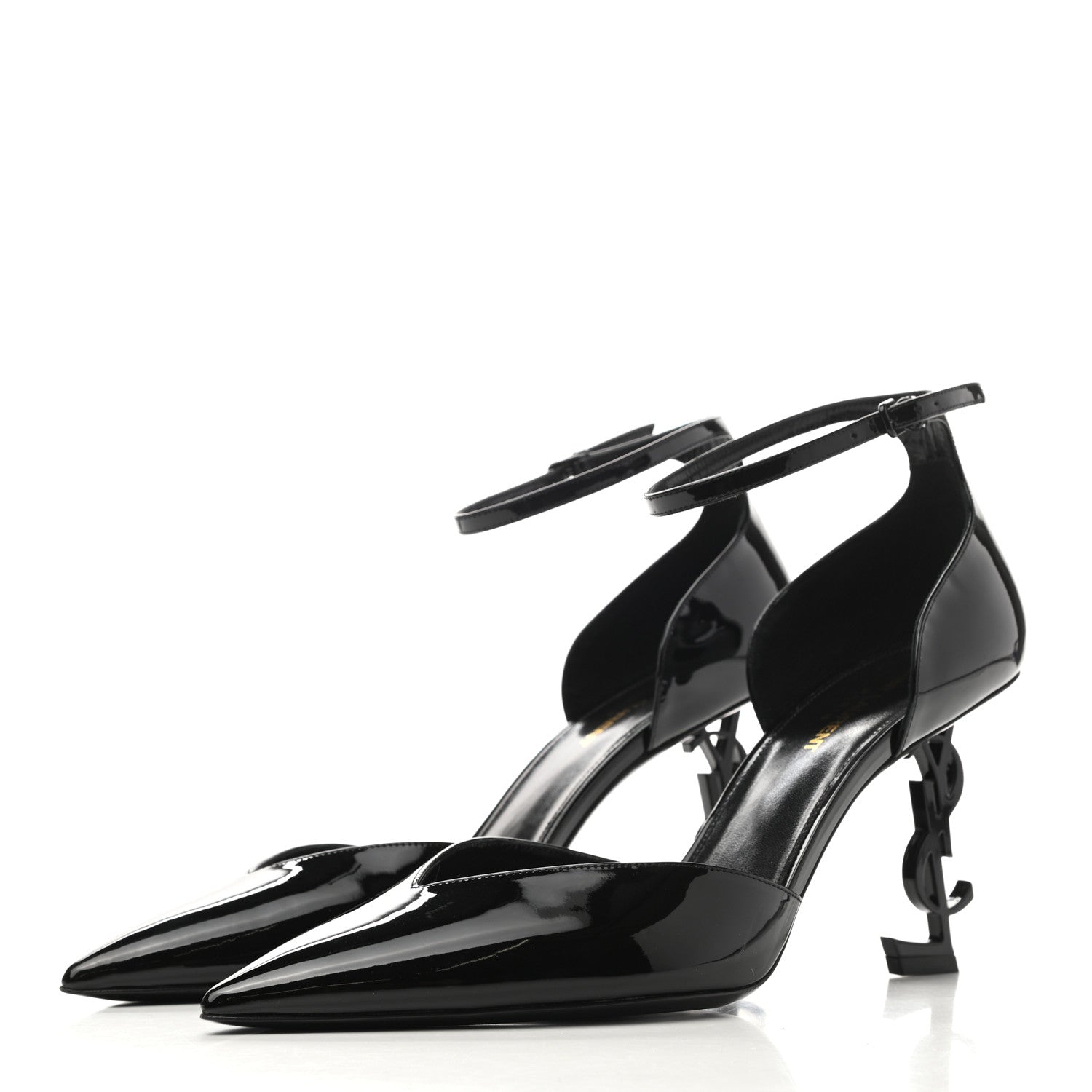 Saint Laurent Patent Opyum D'Orsay Pumps 40.5 Black 3 of 10