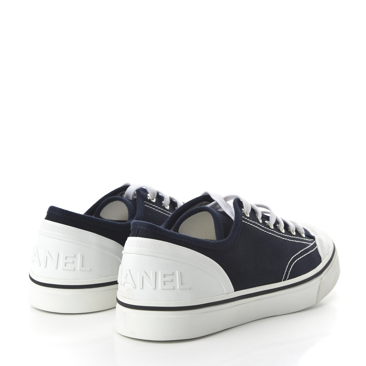 Fabric Mens Lace Up Cap Toe Sneakers 41 Navy