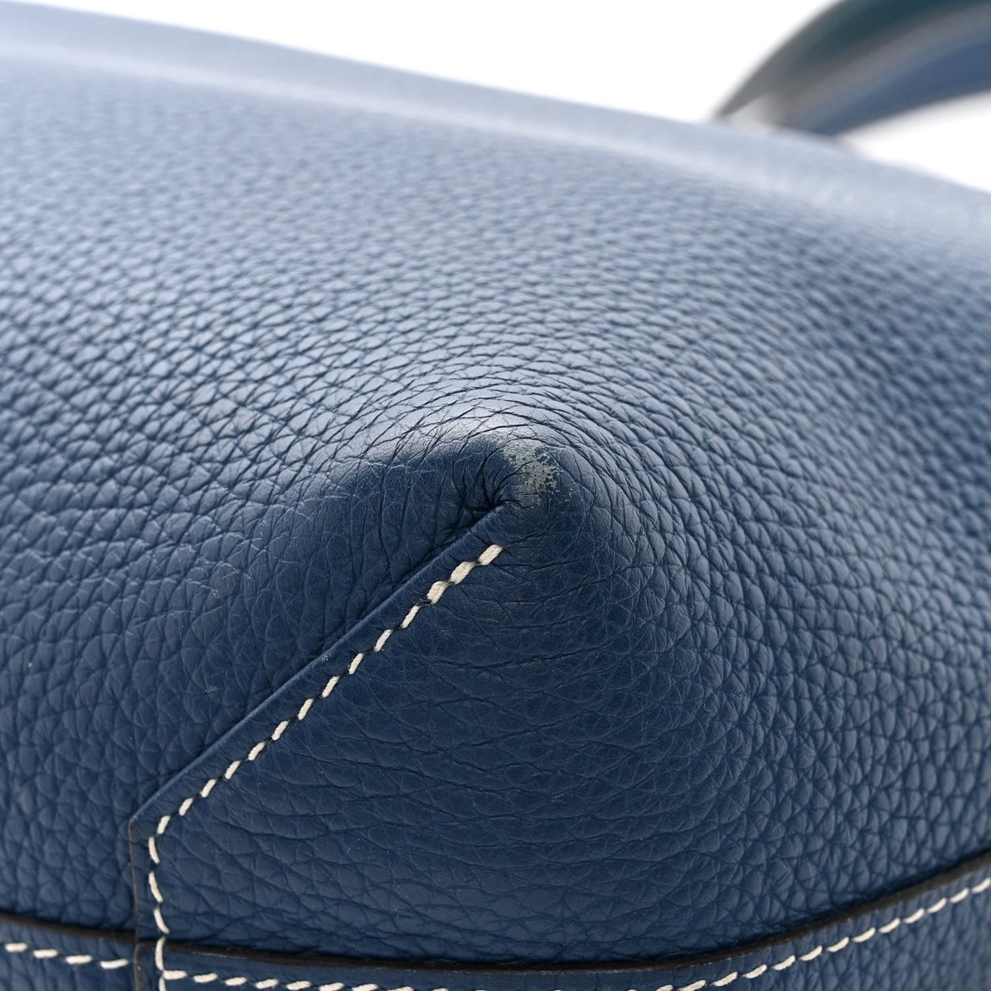 Taurillon Clemence Double Sens 36 Reversible Tote Bleu Sapphire Izmir