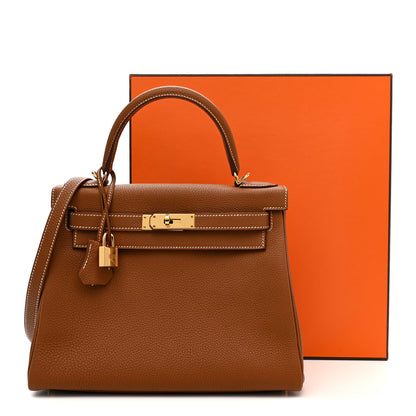 Hermes Togo Kelly Retourne 28 Gold 11 of 11
