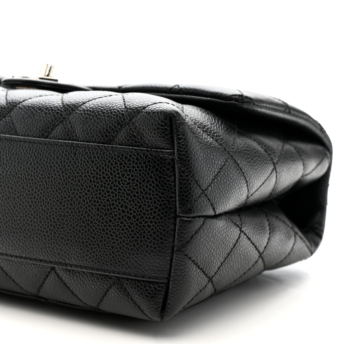 Caviar Quilted Medium Kelly Flap Bag Black