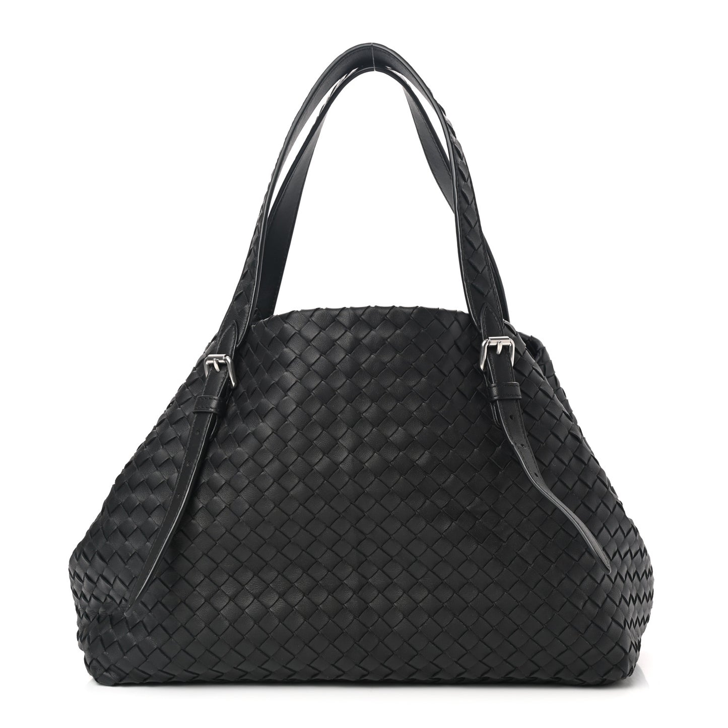 Nappa Intrecciato Medium Seamless Tote Black