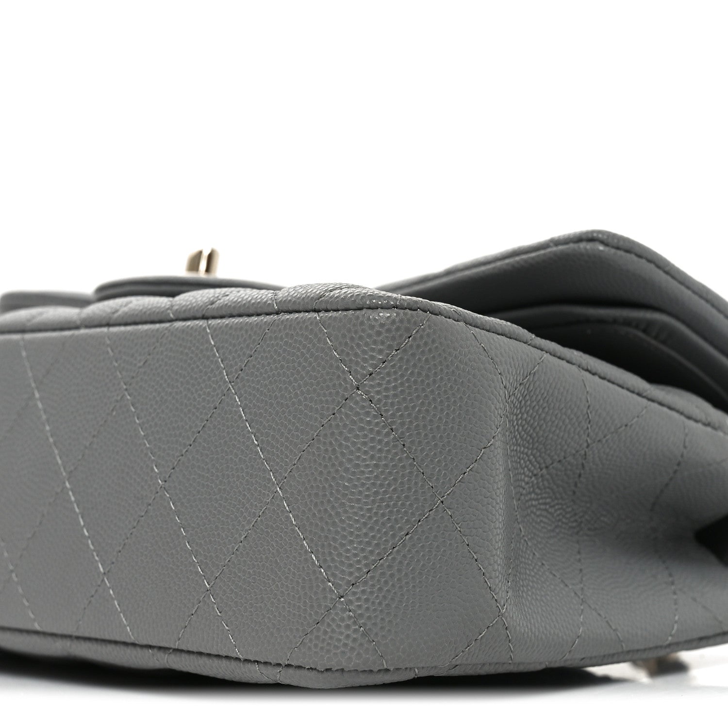 Chanel Caviar Quilted Small Double Flap Grey 10 of 11