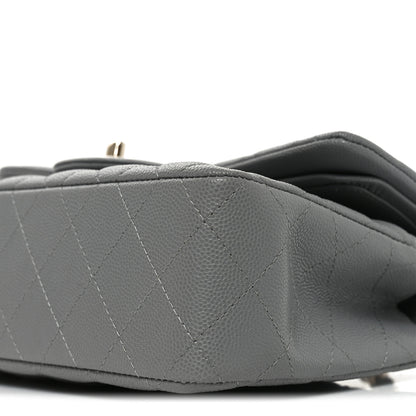 Chanel Caviar Quilted Small Double Flap Grey 10 of 11