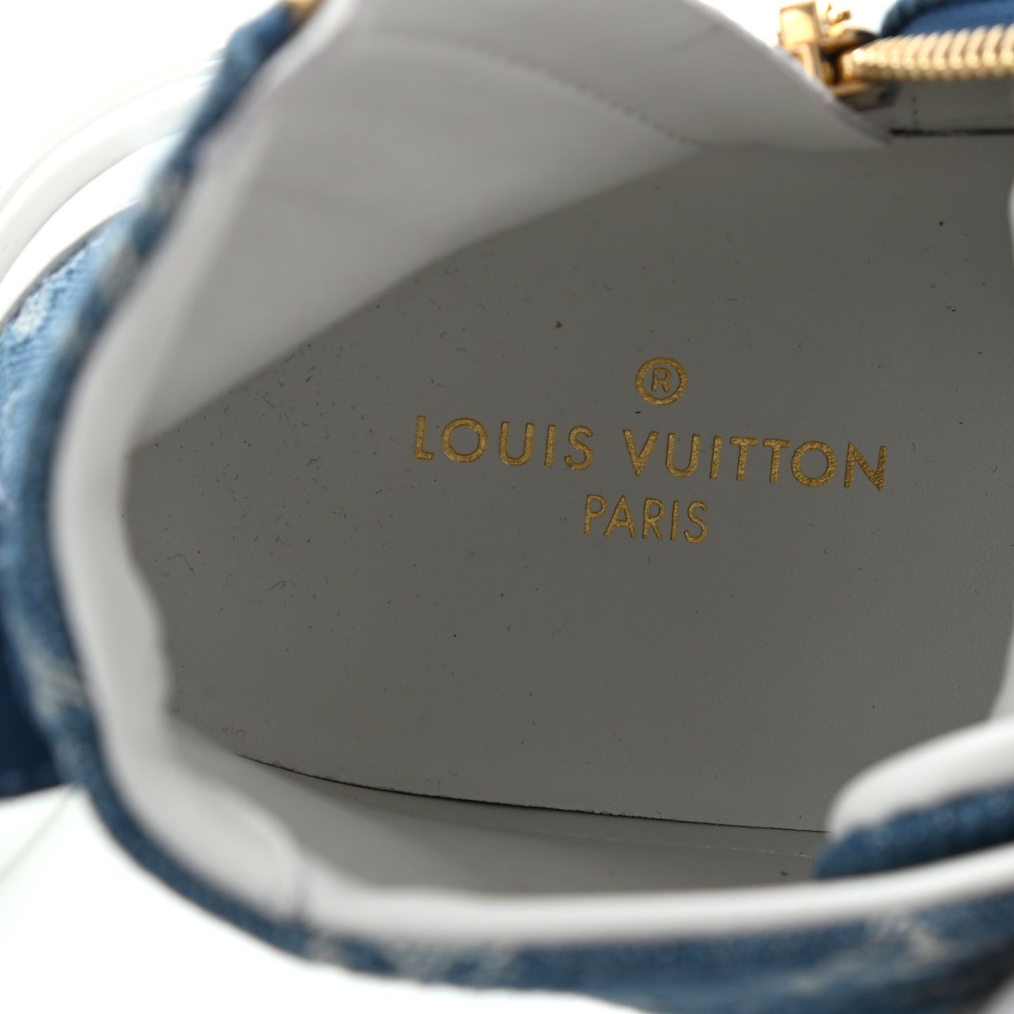 Denim Monogram Stellar Sneaker Boots 38.5 Bleu Jeans Blue