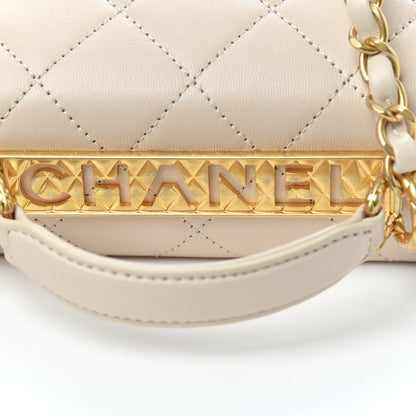 Chanel Lambskin Quilted Mini Trendy Spirit Top Handle Flap Beige 9 of 12