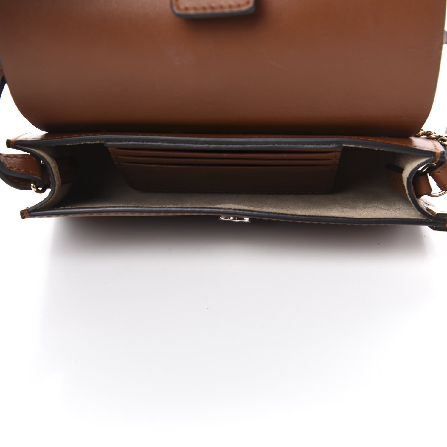 Chloe Suede Calfskin Mini Faye Shoulder Bag Tobacco 5 of 10