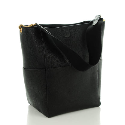 Celine Goatskin Sangle Bucket Bag Black 3 of 6