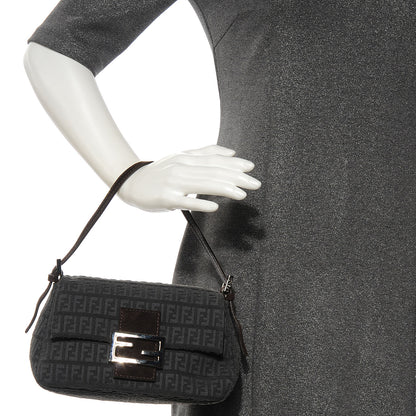 Fendi Velvet Zucchino Suede Mini Mama Baguette Grigio Testa di Moro 2 of 8