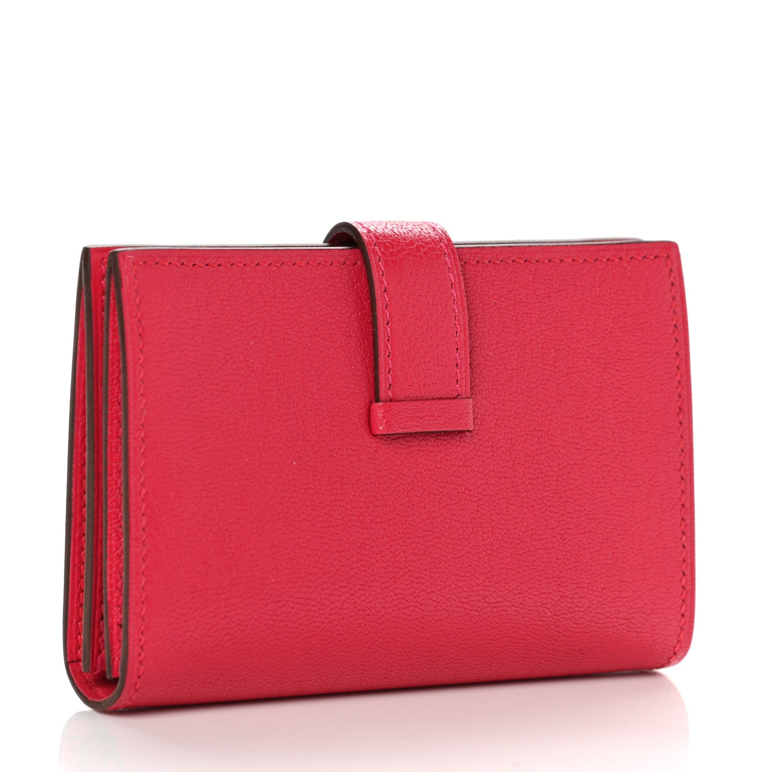 Hermes Chevre Mysore Mini Bearn Wallet Rose Extreme 3 of 8