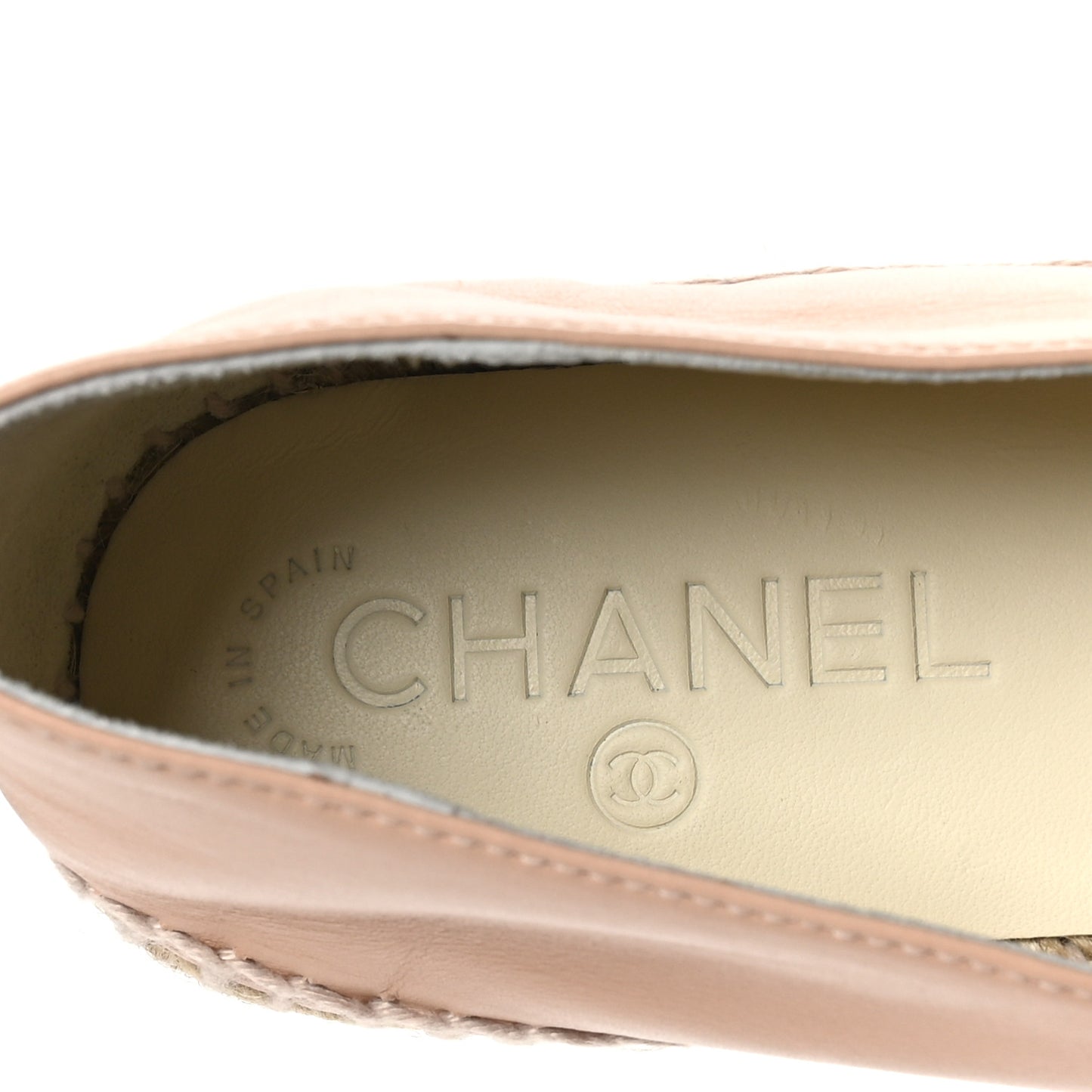 Lambskin CC Espadrilles 40 Nude