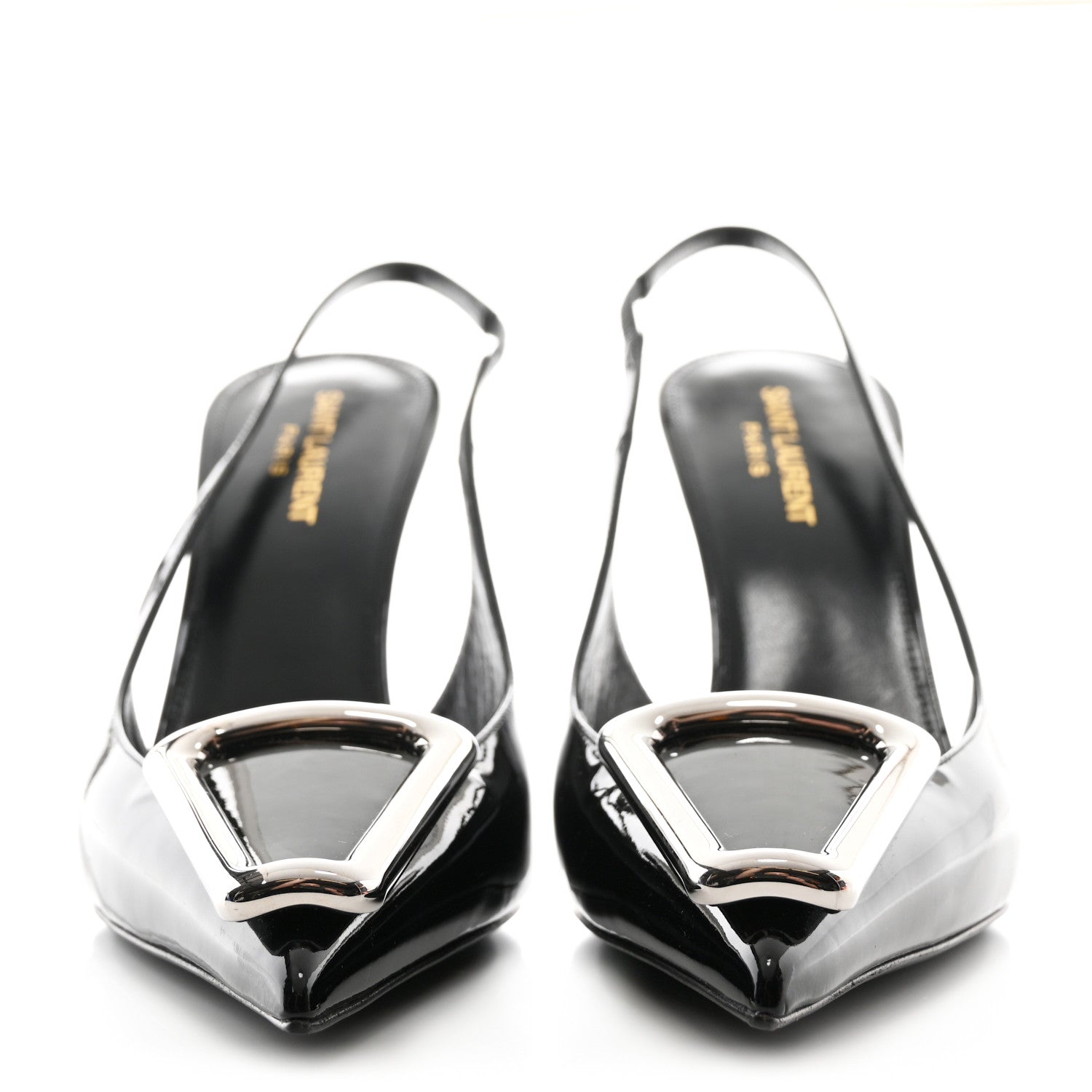 Saint Laurent Vernice Grupy Avenue 95 Slingback Pumps 40 Black 2 of 9