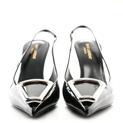Saint Laurent Vernice Grupy Avenue 95 Slingback Pumps 40 Black 2 of 9