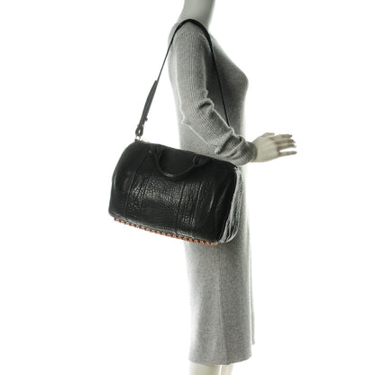 Alexander Wang Pebbled Lambskin Rocco Black Rose Gold Hardware 2 of 8